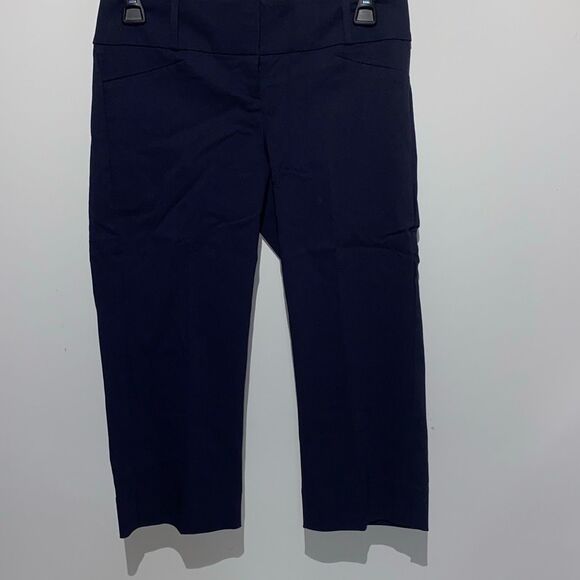 The Limited Women's Navy Blue Exact Stretch Straight Ankle Pants Size 0 - Picture 1 of 9